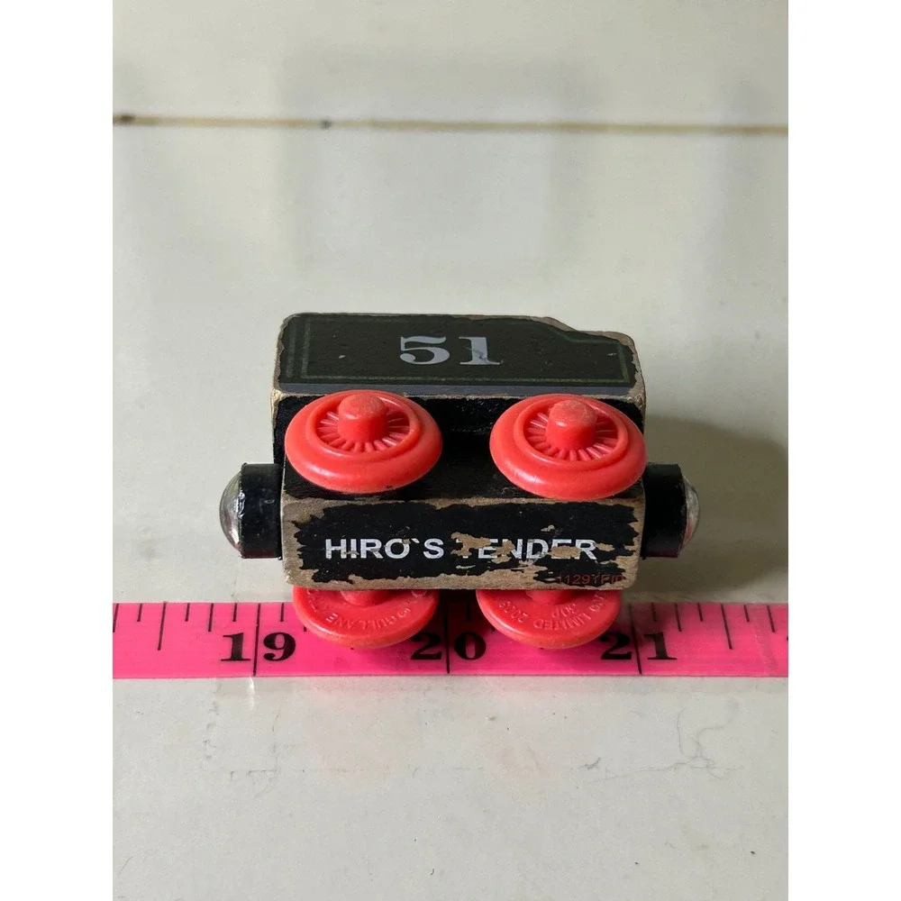 Thomas & Friends Wooden Railway Hiro's Tender No. 51 Black Coal Car Red Wheels